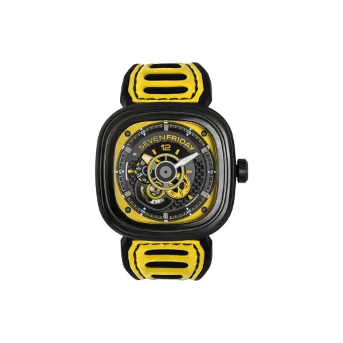 SEVENFRIDAY Автоматический Механический Механизм Мужские Часы Желтые