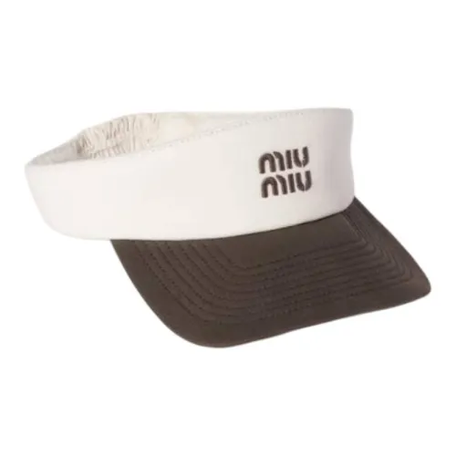 MIU MIU Тканевые шляпы с защитой от солнца Унисекс Мел Белый Эбеновый