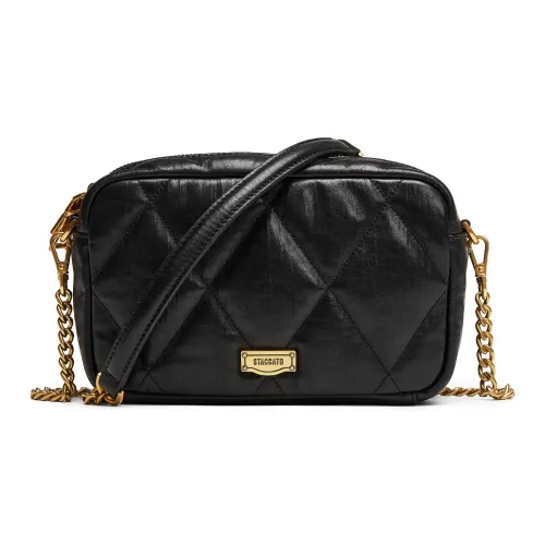 Staccato Коровья кожа Сумка через плечо Маленькая Унисекс Элегантная Черная Винтажная Красная