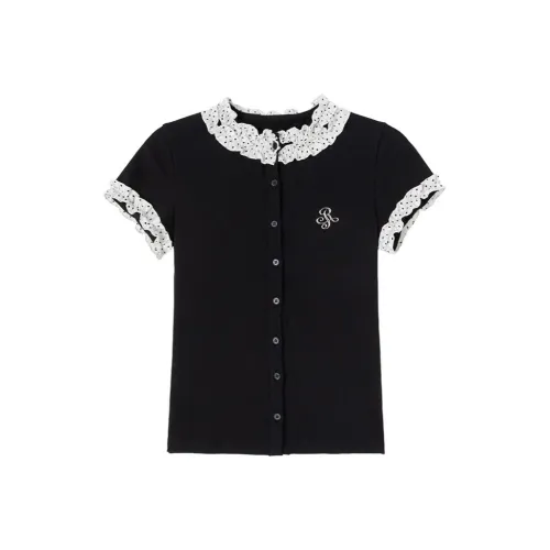 AURORA MUSE Черные Женские Т-рубашки