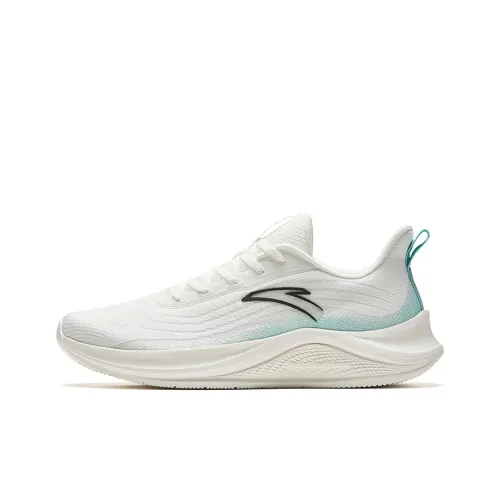 ANTA Противоскользящие Износостойкие Низкие Беговые кроссовки Мужские Белые Зеленые