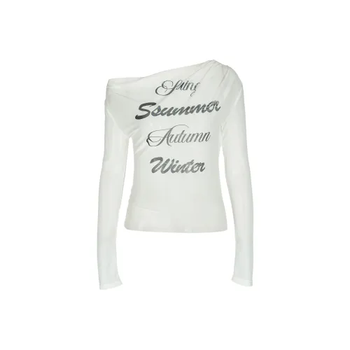 MUSE WEEK Длинный рукав Прозрачный Марля Легкий Топ Женские