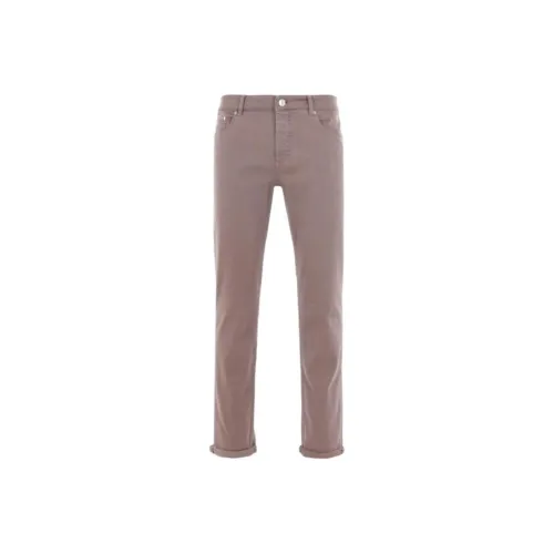 BRUNELLO CUCINELLI Тауповый Мужской Джинсы