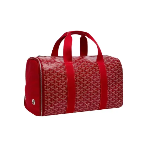 GOYARD VOLTIGEUR Холст с кожей ПЭТ Провайдер On The Go Дорожная сумка CARRY ON Сумка Средний Унисекс Красный