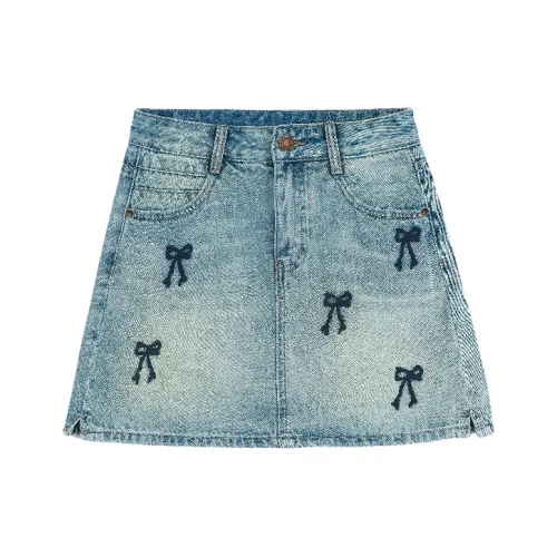 Розовые джинсовые короткие юбки для женщин