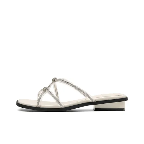 JOSINY Резиновые Аbrasion-Resistant Слипоны Женские Экрю