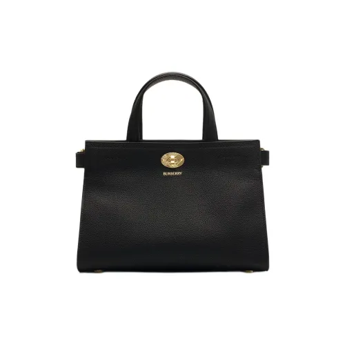 Burberry Телячья кожа Тоут Сумка Сумка для покупок Сумка Мини Женская Черная