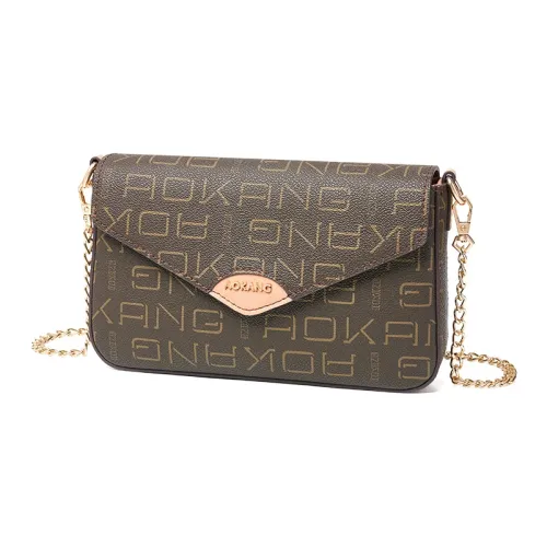 AOKANG ПВХ Маленькая квадратная сумка-конверт через плечо подмышечная сумка маленькая женская кофе экрю