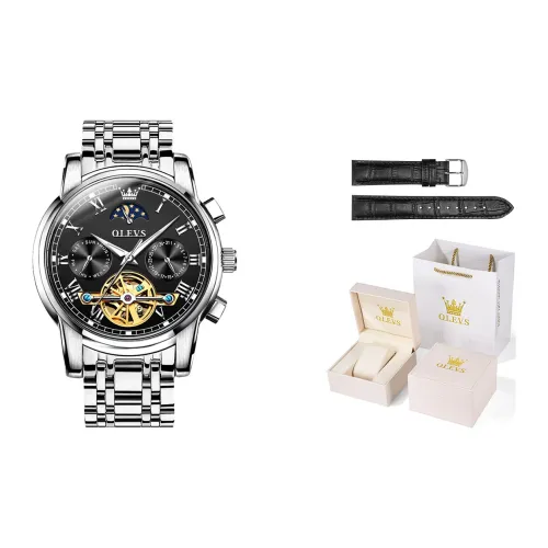 OLEVS Play The Cool Series Механический механизм ремешок из нержавеющей стали мужские часы белый циферблат