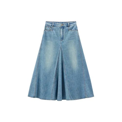 PEACEBIRD Деним Длинный Юбка Женские