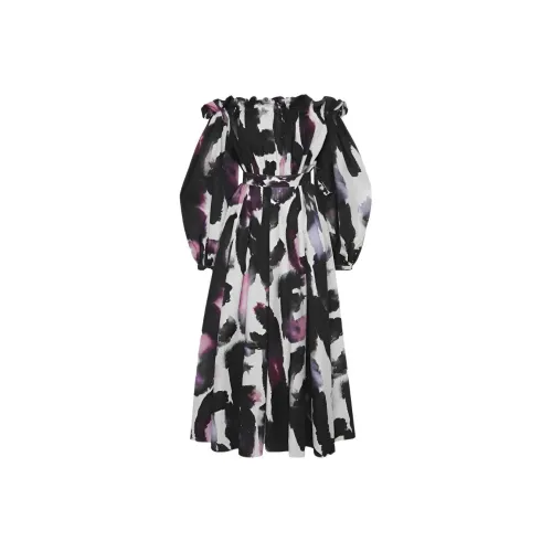 Alexander McQueen Black Женские Длинные Рукава Платья