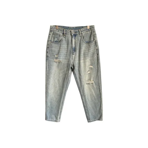 ZHANDASHUAI Синие Унисекс Джинсы