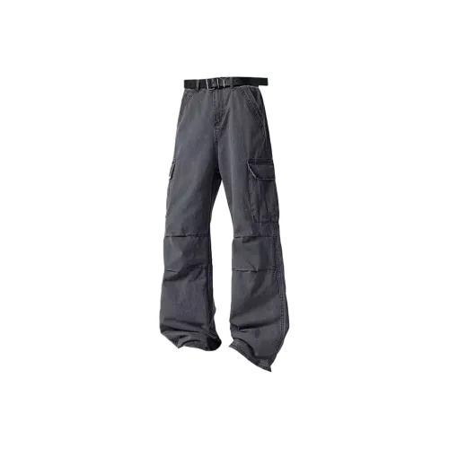 SCRM Серые Унисекс Карго Брюки