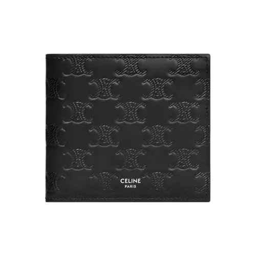 CELINE Triomphe Кошелек из коровьей кожи Мужской Черный