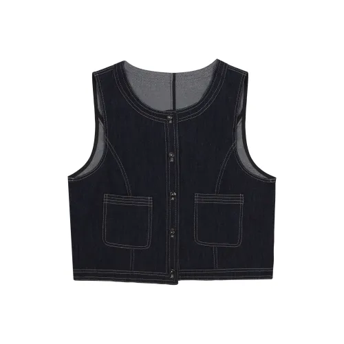 NOEND Жилет, Винтажный синий Женские жилеты