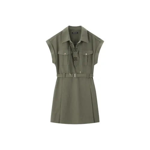 PEACEBIRD Короткий рукав Платье Женское