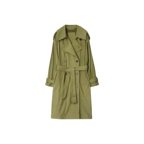 Burberry Тренчкот Женский Оливково-Зеленый