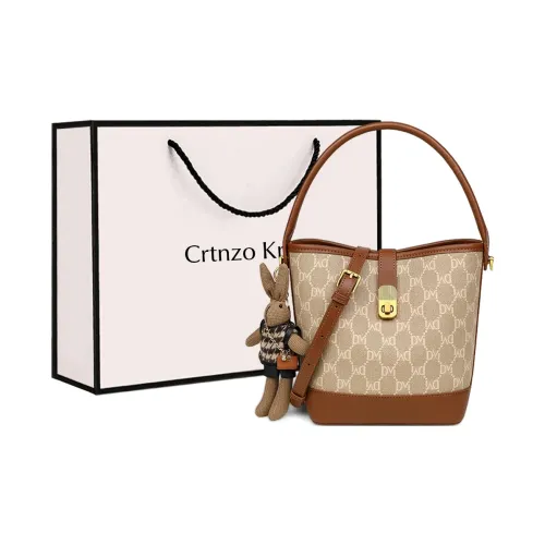 Crtnzo Kroez Сумка через плечо из синтетической кожи ведрообразная сумка стандартная женская коричневая