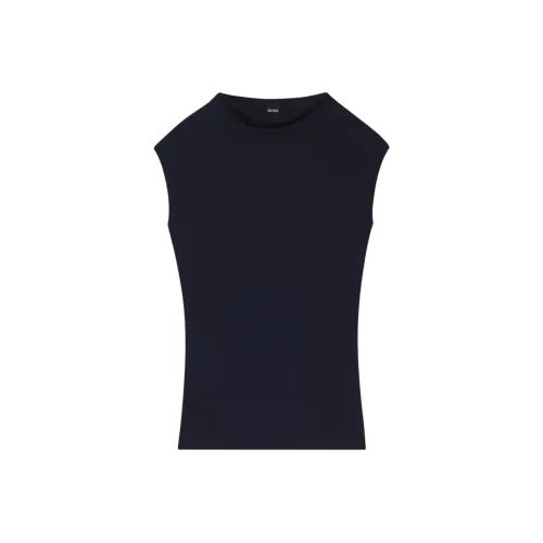 Hugo Boss Темно-синие Женские Майки
