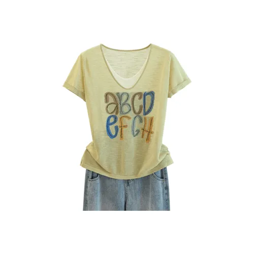 SIBAISHE Имбирно-желтый Женский Трикотаж