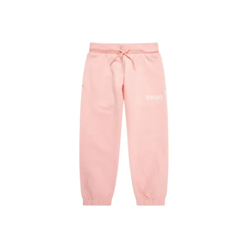 Детские KENZO Вязаные Тренировочные Штаны SS23 Розовые