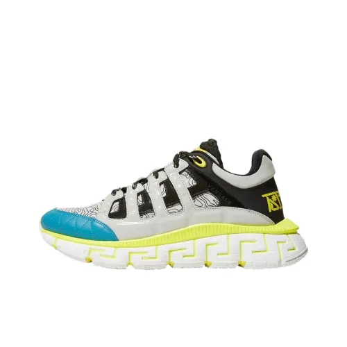 VERSACE Trigreca VERSACE Низкий Топ Повседневная Обувь Мужская Черный Синий