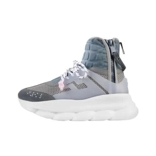 VERSACE CHAIN REACTION VERSACE Высокий Топ Повседневная Обувь Мужская Серый