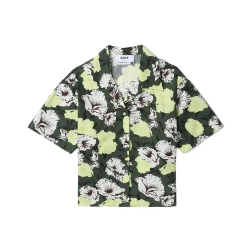 MSGM Зеленые Женские Рубашки