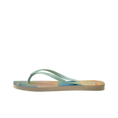 Havaianas Квадратные Шлепанцы Женские Устойчивые к Износу Светло-Зеленые