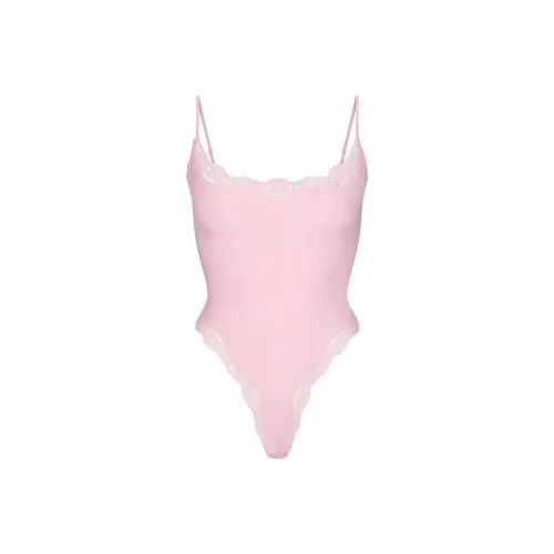 SKIMS FITS EVERYBODY Кружевной комбинация CAMI BODYSUIT Комбинезон Женская Вишневый цветок Tonal Вишневый цветок