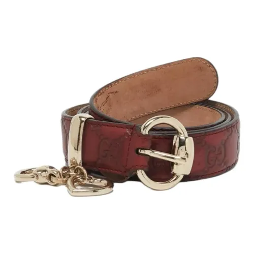 GUCCI Телячья кожа Аксессуары для мобильных устройств Кожаные ремни Женские Красный