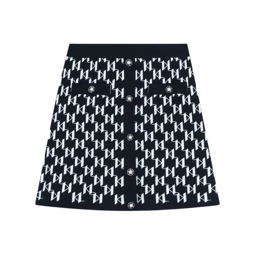 KARL LAGERFELD Повседневные короткие юбки Женские Черный белый