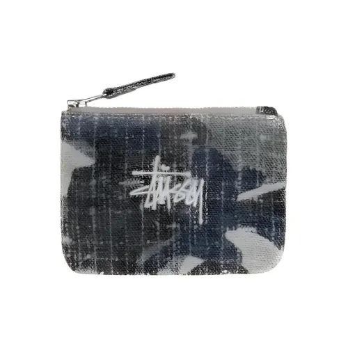 Stussy Хлопок And Canvas Монета Кошелек Унисекс Камуфляж