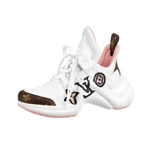 LOUIS VUITTON Archlight 1,0 Low Топ Беговые кроссовки Женские Розово-белый