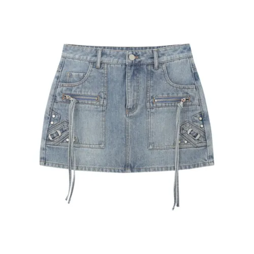 RE'VAN Синие Женские Джинсовые Короткие Юбки