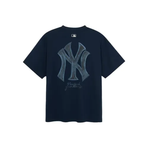 Mlb Base Logo Морской Синий Мужская Футболка