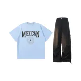 Комплект одежды (Топ Sky Blue + Черные штаны)