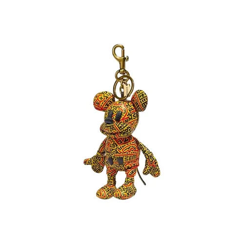 COACH Disney X Keith Haring Коллаборация Кожа Сумка Аксессуар Женский Желтый