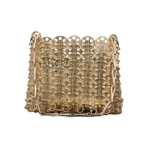 Paco Rabanne Замок Броня Одно плечо Сумка Мини Женские Золотой