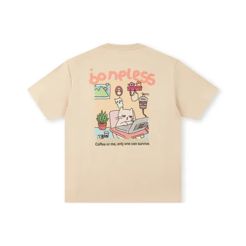 Безшовный крой, серо-абрикосовый, унисекс, футболка