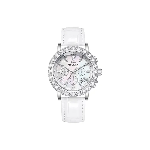 Disney Princess Кварцевый механизм натуральная кожа ремешок женские часы жемчужная раковина цвет циферблат часов