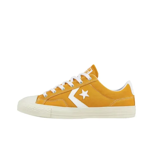 Converse Star Игрок Устойчивые к истиранию Низкие Кроссовки для скейтбординга Мужские Желтые