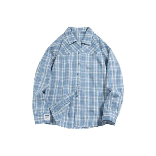 OULUDE Светло-синие мужские рубашки