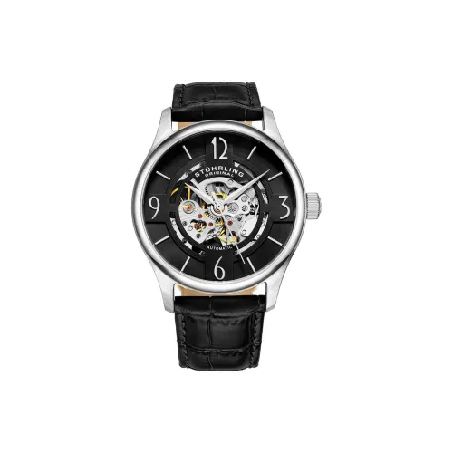 STUHRLING Автоматический Механический Механизм Мужские Часы 42 мм Черный