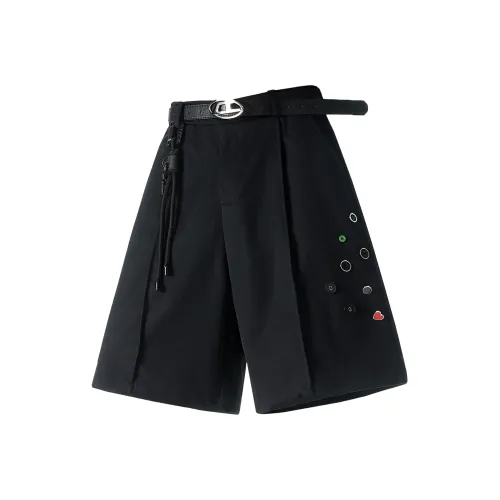 SCRM Черные Унисекс Повседневные шорты