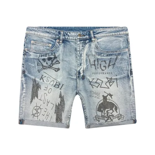 Ksubi Джинсовые шорты Мужской Панк Синий