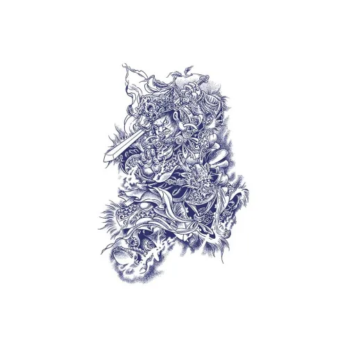 LIEJI Sturdy Warrior Herbal Tattoo Стикер