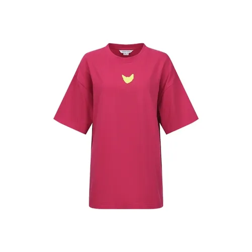 URBAN REVIVO Розовый Красный Женские T-рубашки