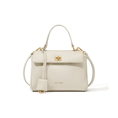 CinvaiKrose Сумка через плечо из коровьей кожи Kelly Сумка маленькая женская черный экрю