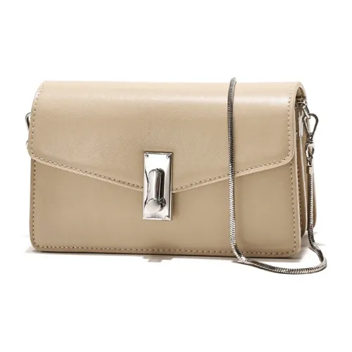 GXFMOD Сумка через плечо из натуральной кожи женская кремовый абрикос черный